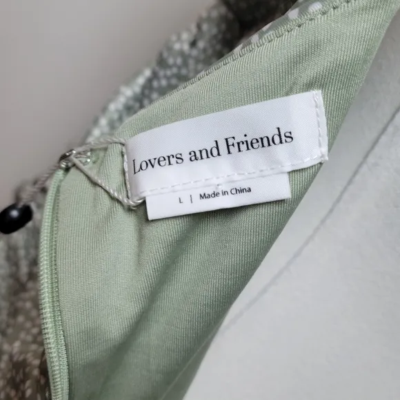 Lovers   Friends Sage Green Mini Spring Dress Size Large