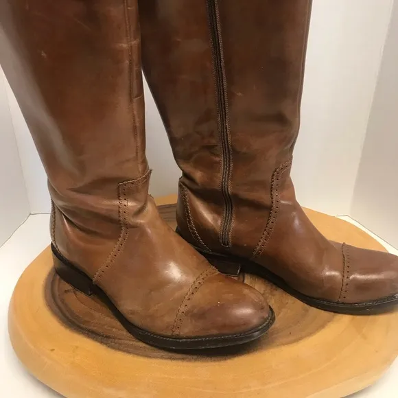 Lucchese Leather Knee High Riding Boots