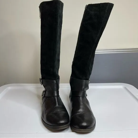 Lucky brand black tall riding boots size 7.5