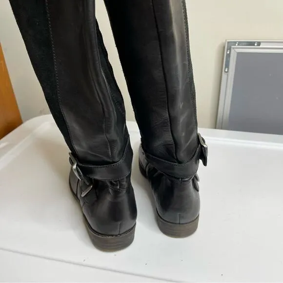 Lucky brand black tall riding boots size 7.5