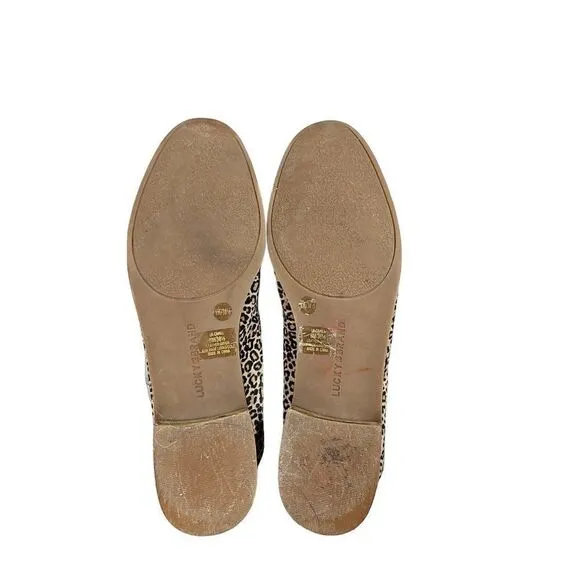 Lucky brand CAHILL Cheetah Slip-on Loafers Women's Size 8