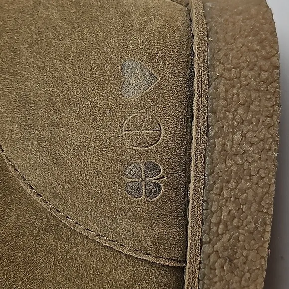 Lucky Brand Eberline Tan Suede Leather Lace Up Desert Ankle Bootie Size 10