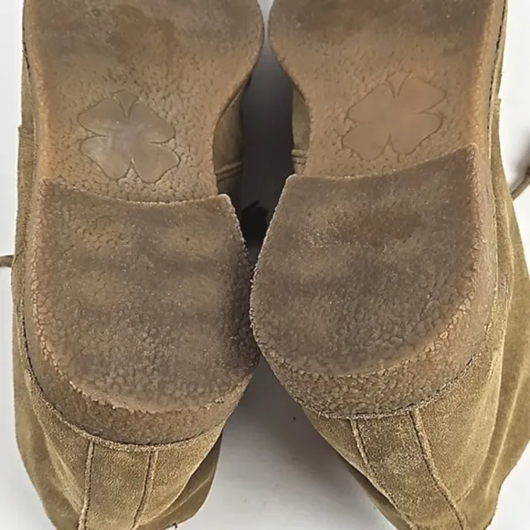 Lucky Brand Eberline Tan Suede Leather Lace Up Desert Ankle Bootie Size 10