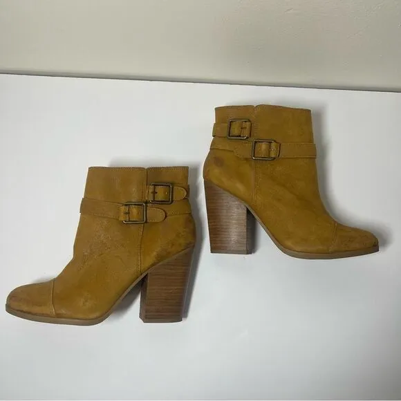 Lucky Brand Laureen Leather Ankle Boots Size 9