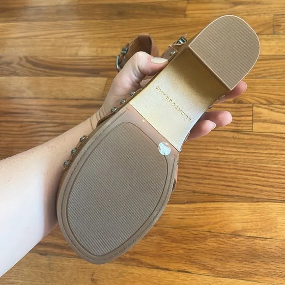 🆕🏷️Lucky Brand Leather Wooden Clog Sandals