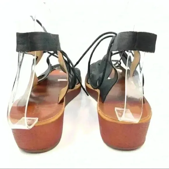 Lucky brand sandals Haley size 8 38 black leather