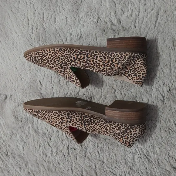 Lucky Brand slip animal print slip on loafers