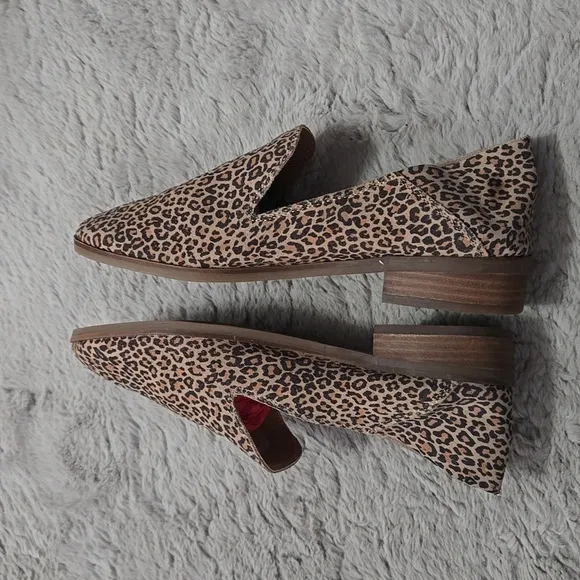 Lucky Brand slip animal print slip on loafers