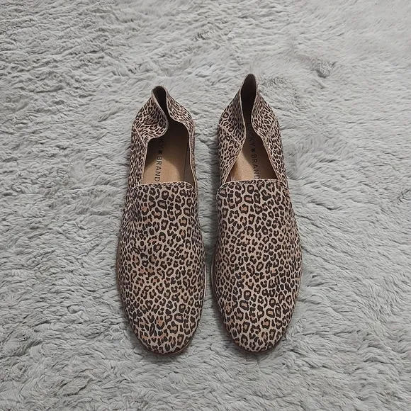 Lucky Brand slip animal print slip on loafers