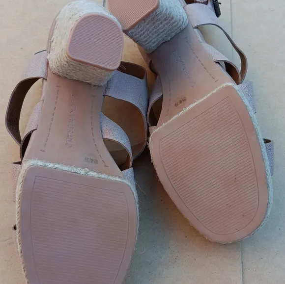 LUCKY BRAND Women's Cabino Leather High Heel  Sandals- 8.5M