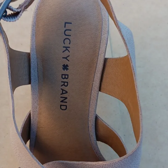 LUCKY BRAND Women's Cabino Leather High Heel  Sandals- 8.5M