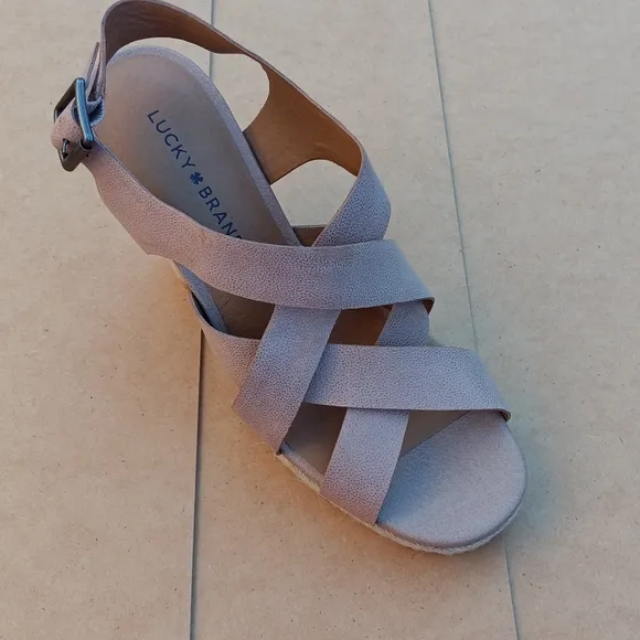 LUCKY BRAND Women's Cabino Leather High Heel  Sandals- 8.5M