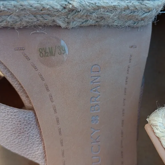 LUCKY BRAND Women's Cabino Leather High Heel  Sandals- 8.5M
