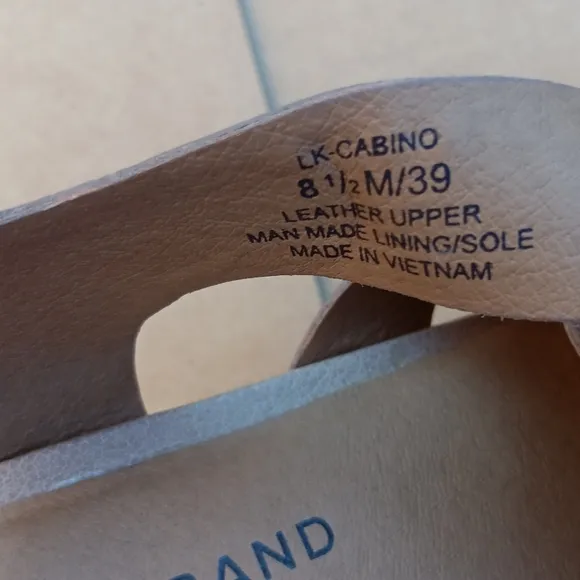 LUCKY BRAND Women's Cabino Leather High Heel  Sandals- 8.5M