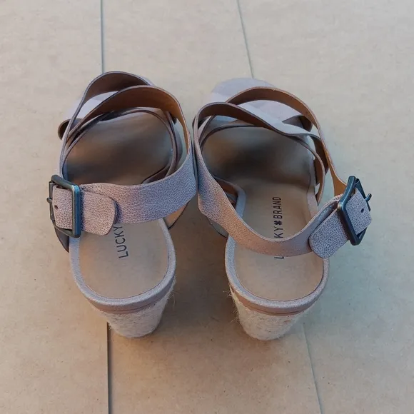 LUCKY BRAND Women's Cabino Leather High Heel  Sandals- 8.5M