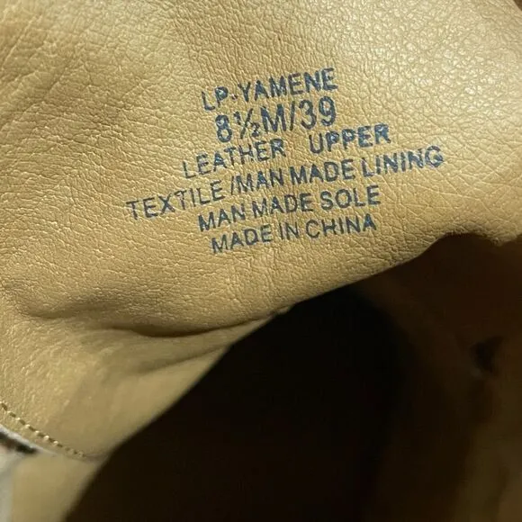 Lucky Brand Yamene Wedge Booties, 8.5. Tan brown Suede Leather lace up boots