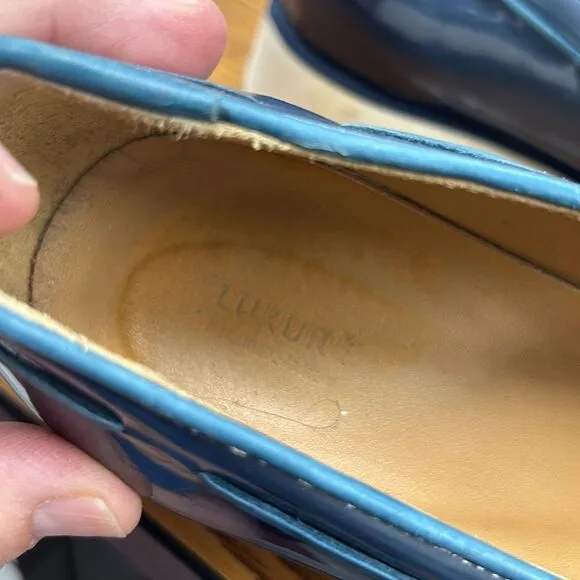 Lukure loafers Blue patent leather