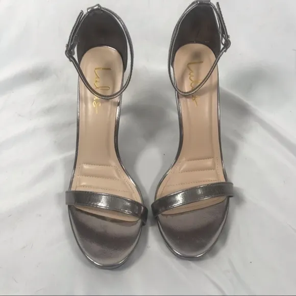Lulus Champagne Gold Strappy Open Toe Heeled Sandals