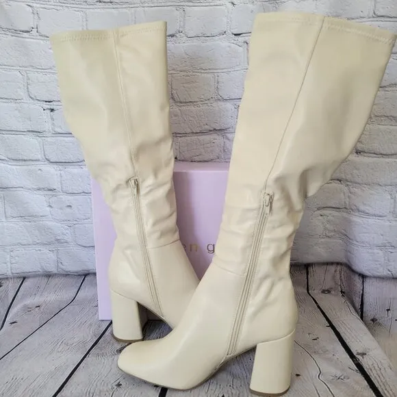 Madden Girl Women's Winslow Block-Heel Stretch Dress Boots