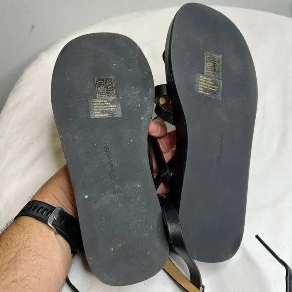 Madewell $118 The Sabina Flatform Sandal Black Size 6.5 NP287