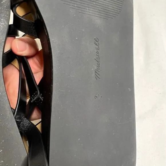 Madewell $118 The Sabina Flatform Sandal Black Size 6.5 NP287