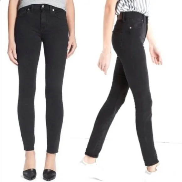 Madewell Skinny Skinny Black Fade Denim Jeans