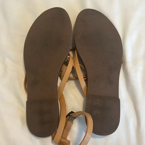 Madewell strappy tan sandals