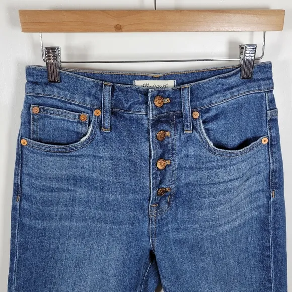 Madewell The Perfect Vintage Crop Jean Buttom Fly Size 25
