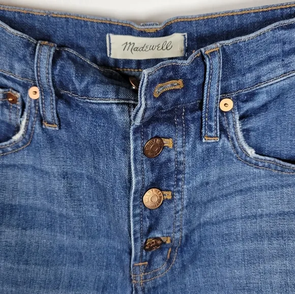Madewell The Perfect Vintage Crop Jean Buttom Fly Size 25