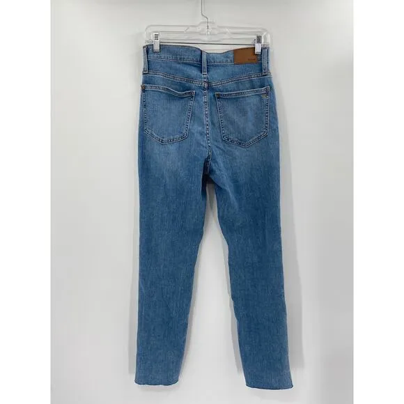 Madewell The Perfect Vintage Jean Distressed Medium Blue Wash Stretch Denim 26