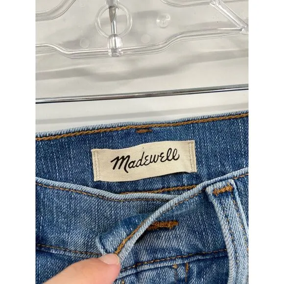 Madewell The Perfect Vintage Jean Distressed Medium Blue Wash Stretch Denim 26