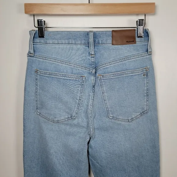Madewell The Perfect Vintage Jeans High Rise Raw Hem Size 24 NWOT