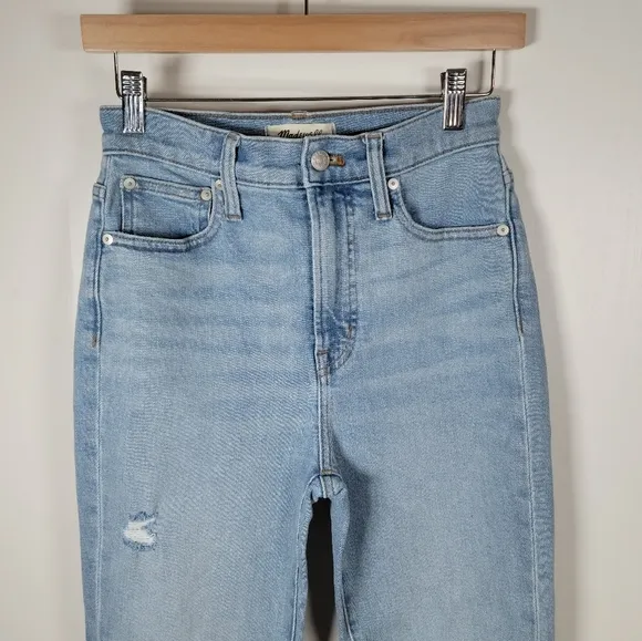 Madewell The Perfect Vintage Jeans High Rise Raw Hem Size 24 NWOT