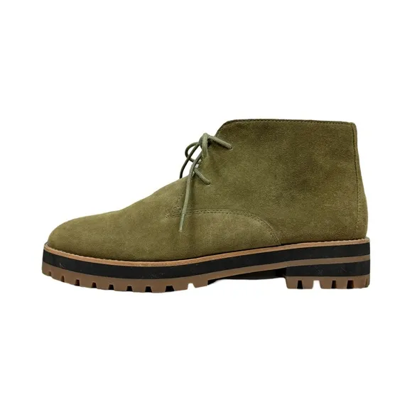 Madewell The Wren Boot in Lace Up Lug Sole Suede Bootie Preppy Gorpcore