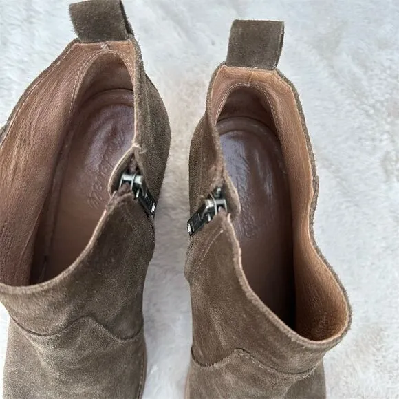 Madewell Women's Brenner Suede Ankle Booties Brown Size 9 Casual