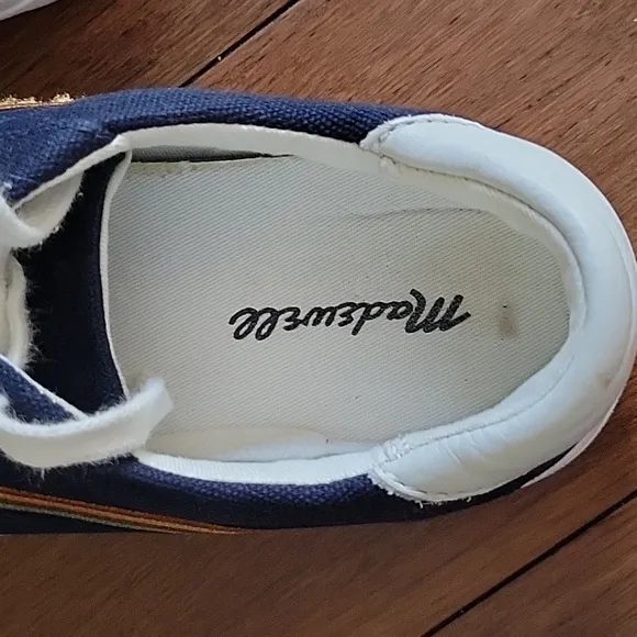 Madewell Women's Sidewalk Low-Top Sneakers W/Embroidered Rainbow, Sz 8.5