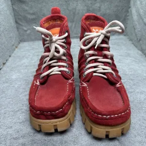 Mag Megamok Desert Boots 9.5 40 Red Lug Sole Bootie Lace Up