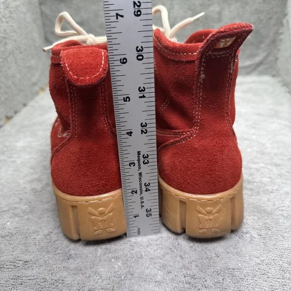 Mag Megamok Desert Boots 9.5 40 Red Lug Sole Bootie Lace Up