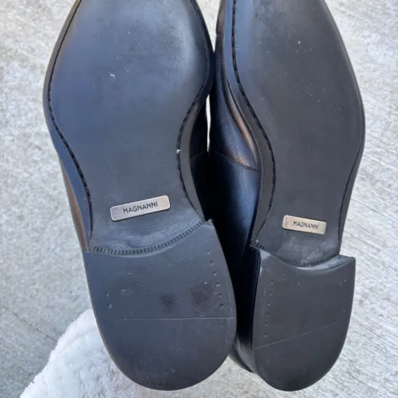 Magnanni Dominguez Black Leather Slip-On Loafers Men's Size 8.5 D Spain …