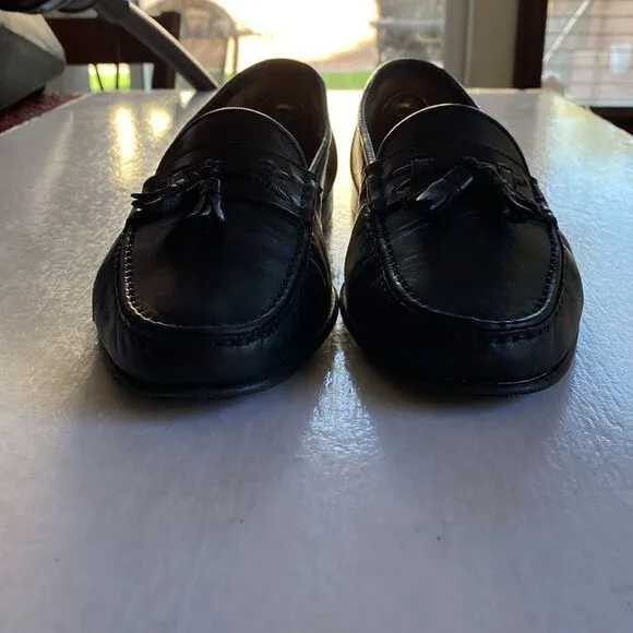 MAGNANNI Men’s Black Tassel Loafers Size 9 M