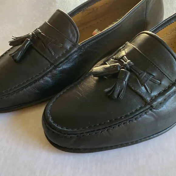 MAGNANNI Men’s Black Tassel Loafers Size 9 M