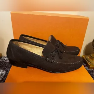 Magnanni Suede Loafers with Tassels - Size 12