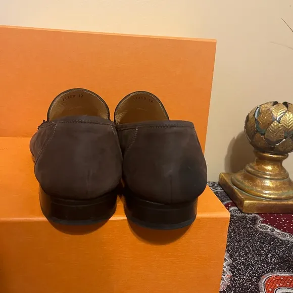 Magnanni Suede Loafers with Tassels - Size 12