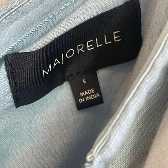 Majorelle Rum Runner Off Shoulder Midi Dress Blue Stripe Women's Size S