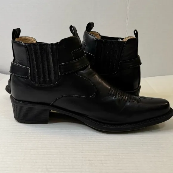 Malin London Western Cowboy Riding Ankle Boots