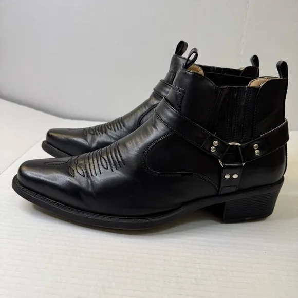 Malin London Western Cowboy Riding Ankle Boots