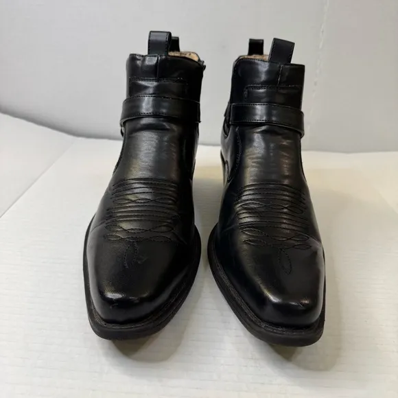 Malin London Western Cowboy Riding Ankle Boots
