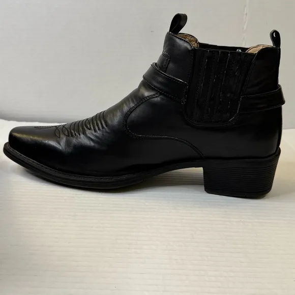 Malin London Western Cowboy Riding Ankle Boots