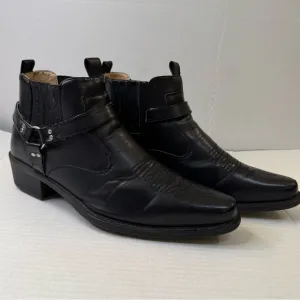 Malin London Western Cowboy Riding Ankle Boots