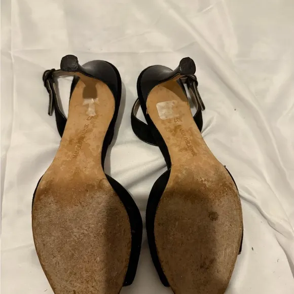 Manolo Blahnik Black Women's Sandals